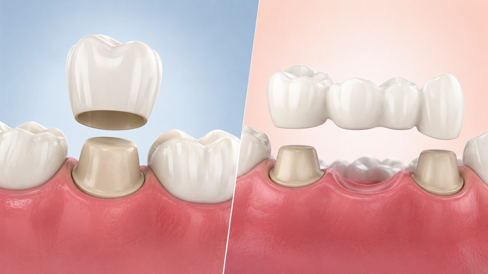 How Do Crowns and Bridges Differ